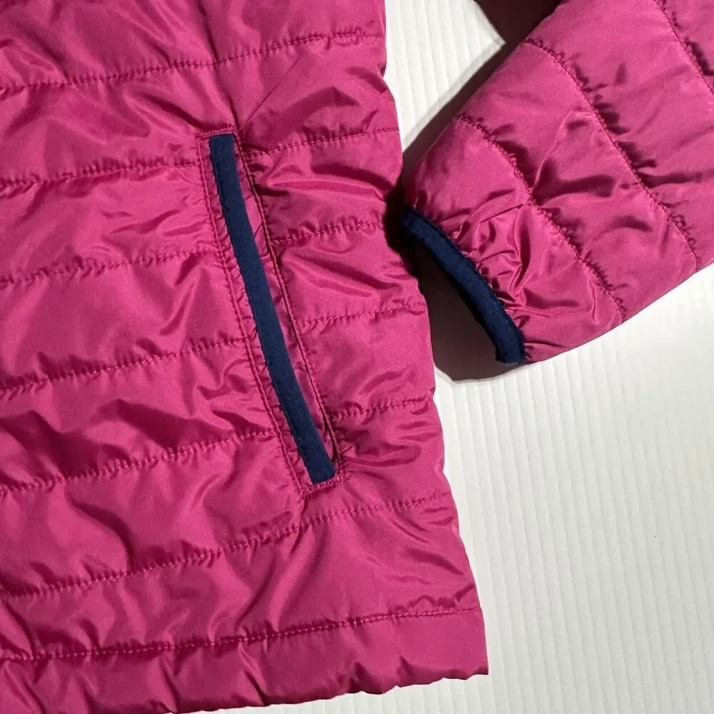 Kamik Girls Jacket Puffer Coat Quilted Hooded Acacia Pink Size 12 Scotchlite